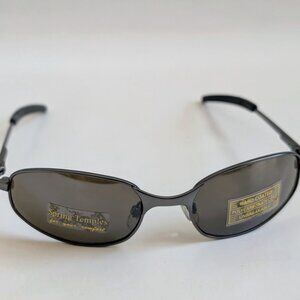 NWT Vintage 90's Rectangle Metal Sporty Sunglasses (D. Gunmetal)